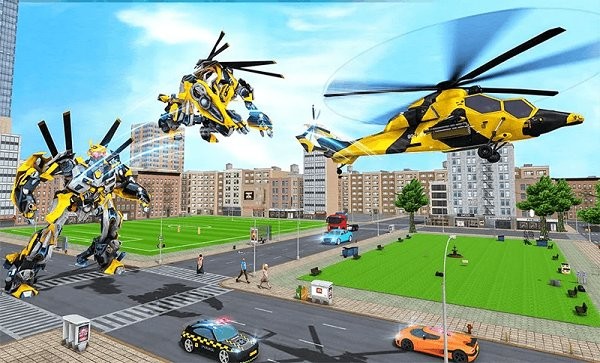 机器人变形直升机手机版