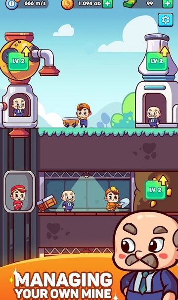 闲置黄金矿工矿山大亨最新版(idle gold miner)